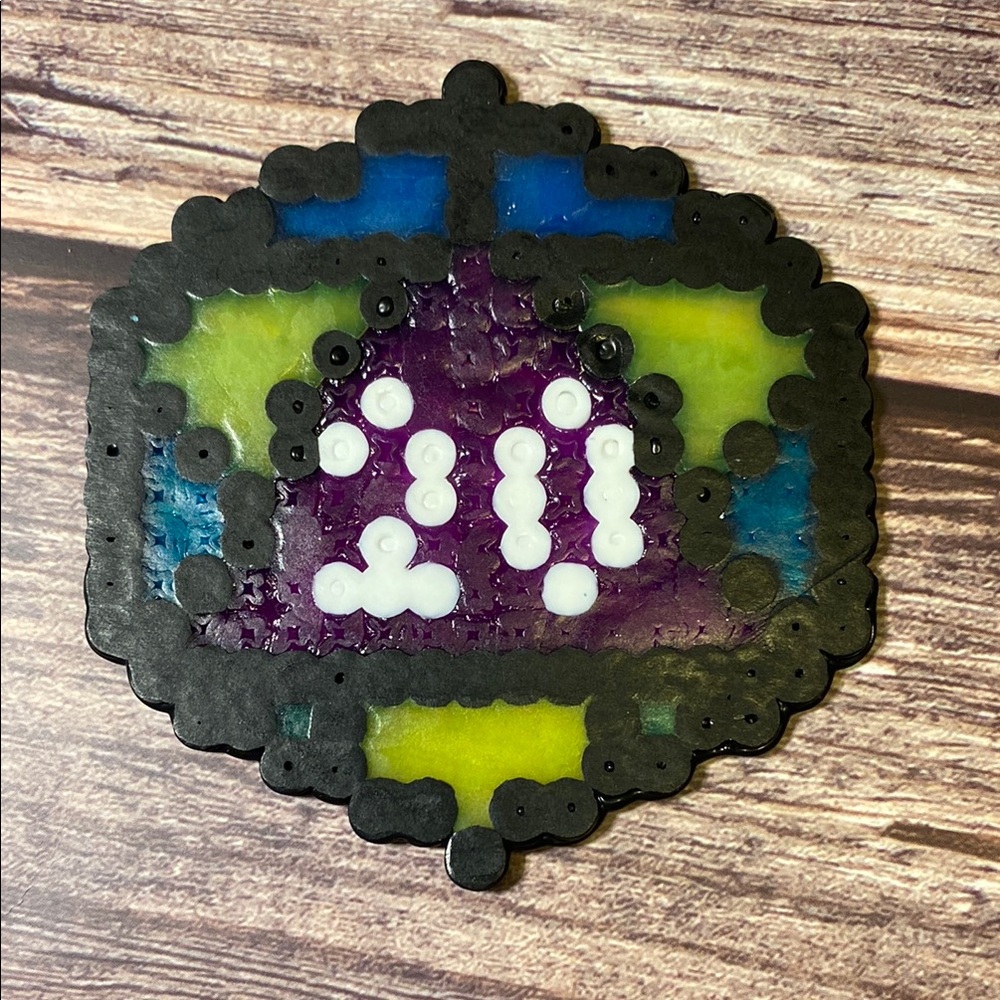 Dungeons and Dragons / D&D Dice Perler Bead Coaster